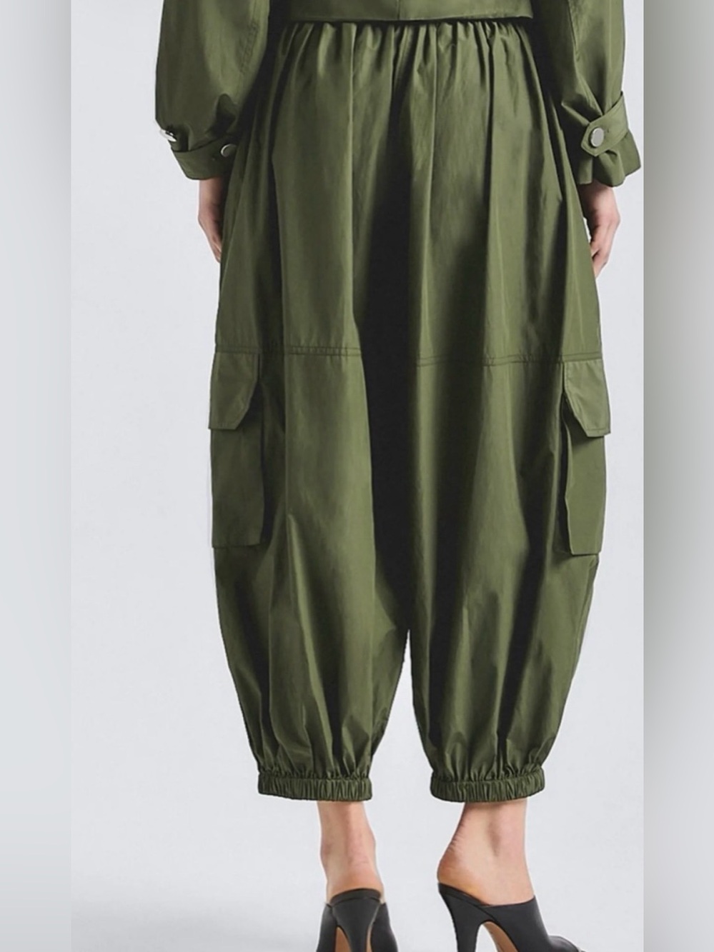 Derek Lam 10 Crosby Women’s Tamsin Balloon Cargo Pants in Fatigue size XS - Picture 3 of 8